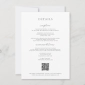 Timeless Vines Crest Black Details Card Einladung (Vorderseite)