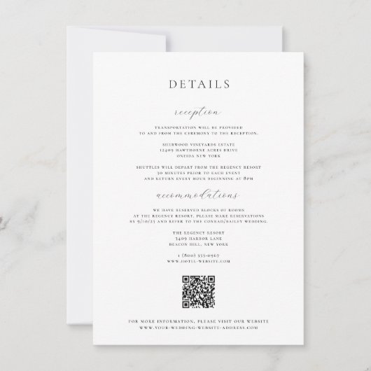 Timeless Vines Crest Black Details Card Einladung (Vorderseite)