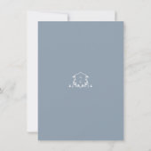 Timeless Vines Crest Dusty Blue Details Card Einladung (Rückseite)