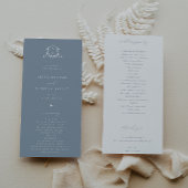 Timeless Vines Monogram Crest Dusty Blue Programm