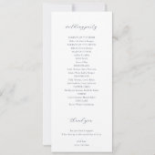 Timeless Vines Monogram Crest Navy Blue Program Einladung (Rückseite)