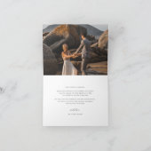 Timeless Vines Monogram Crest Wedding Photo Dankeskarte (Innenseite)