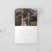 Timeless Vines Monogram Crest Wedding Photo Dankeskarte (Innenseite)