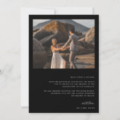 Timeless Vines Monogram Crest Wedding Photo Dankeskarte (Rückseite)