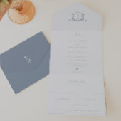 Timeless Vines Monogram Wedding Crest All In One Einladung