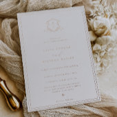 Timeless Vines Monogram Wedding Crest Folieneinladung