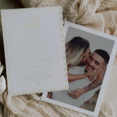 Timeless Vines Monogram Wedding Crest Folieneinladung