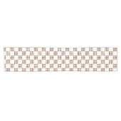 Timeless Vintage French Checkered Pattern Kurzer Tischläufer (Horizontal)