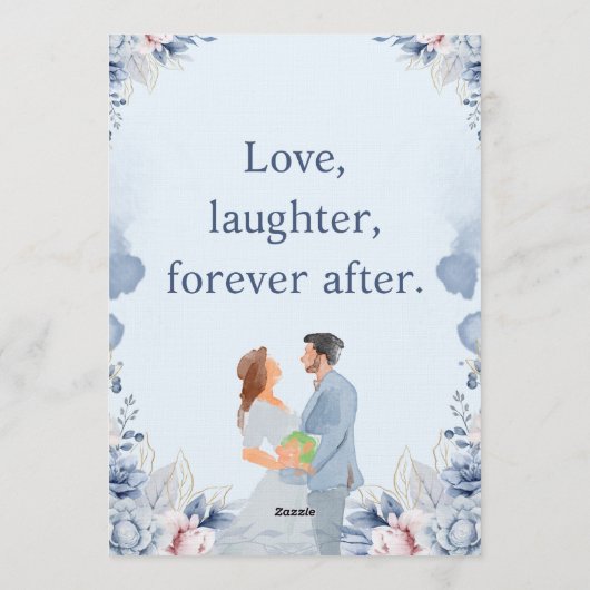 Timeless Wedding Invitation – Customizable Einladung (Rückseite)