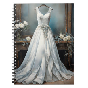 Timeless White Dress Wedding Notizblock