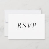 Timeless White Elegant Wedding RSVP Card Karte (Rückseite)