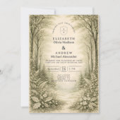 Timeless Woodland Forest Wedding Einladung (Vorderseite)