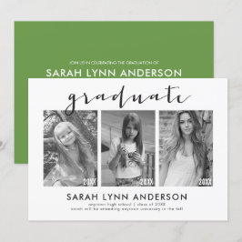 Timeline 3 Foto Graduierung Party Einladung