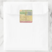 Timeline Empire of Constantipeople Quadratischer Aufkleber (Tasche)