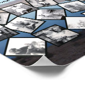 Timeline Foto Collage mit See und Bergen Poster (Ecke)