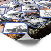 Timeline Foto Collage on Treline Sunset Poster (Ecke)