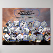 Timeline Foto Collage on Treline Sunset Poster (Vorne)