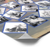 Timeline-FotoCollage mit Regenbogen-Poster Poster (Ecke)