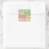 Timeline Gomerians oder Celtes Quadratischer Aufkleber (Tasche)