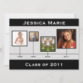 Timeline Schwarz-Graue Abschluss-Einfärbung Ankündigung (Vorderseite)