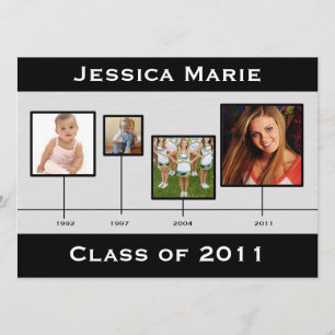 Timeline Schwarz-Graue Abschluss-Einfärbung Ankündigung