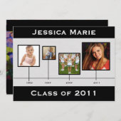 Timeline Schwarz-Graue Abschluss-Einfärbung Ankündigung (Vorne/Hinten)