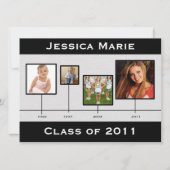 Timeline Schwarz-Graue Abschluss-Einfärbung Ankündigung (Vorderseite)