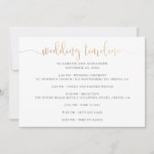 Timeline-Skript für Hochzeiten. Einfache Kalligrap Einladung (Vorderseite)