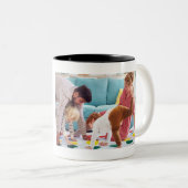 Timeline Vater Pater Valentinstag Foto Zweifarbige Tasse (VorderseiteRechts)