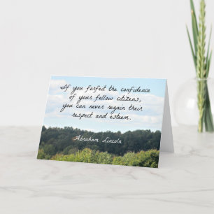 Timely Zitat von Abraham Lincoln Karte