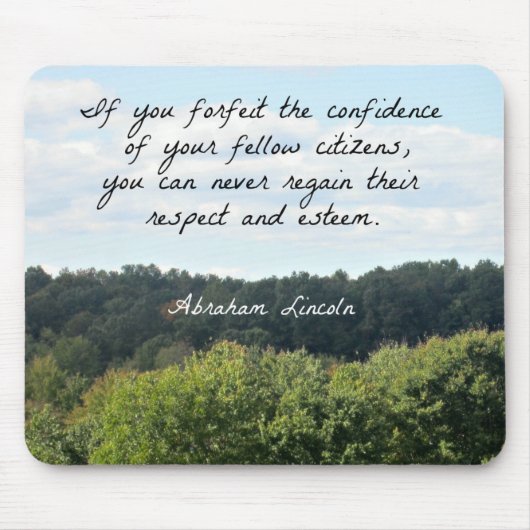 Timely Zitat von Abraham Lincoln Mousepad (Vorne)