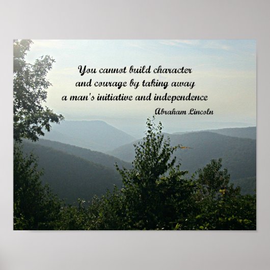 Timely Zitat von Abraham Lincoln Poster (Vorne)
