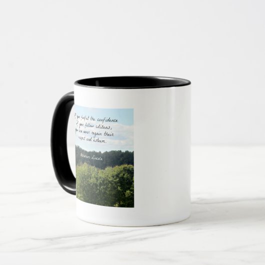 Timely Zitat von Abraham Lincoln Tasse (Vorderseite Links)