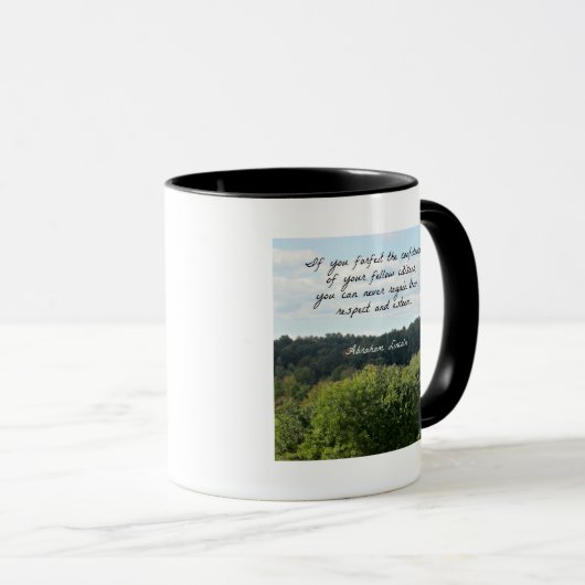 Timely Zitat von Abraham Lincoln Tasse (VorderseiteRechts)