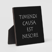 Timendi causa est nescire fotoplatte (Vorderseite)