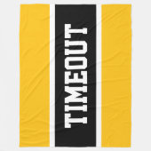 TIMEOUT Sportlich Hellorange Weiß Schwarz Streifen Fleecedecke (Vorderseite)