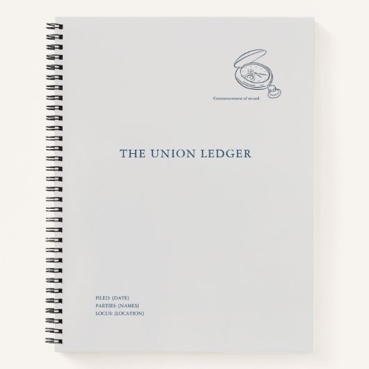 Timepiece- Minimalist Marriage Union Notebook Notizblock (Vorderseite)