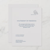 Timepiece- Minimalist Union Announcement  RSVP Karte (Vorne/Hinten)