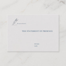 Timepiece - Minimalist Wedding Enclosure Visitenkarte