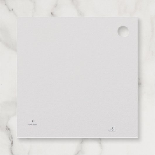 Timepiece- Minimalist Wedding Geschenkanhänger (Rückseite)