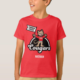 Timer Creek Elementary Cougar Mascot T - Shirt