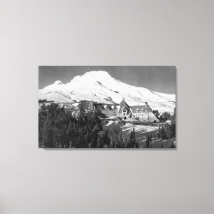 Timerline Häuschen und Mt.-Hauben-Fotografie Leinwanddruck