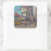 Times Square 2012 Quadratischer Aufkleber (Tasche)
