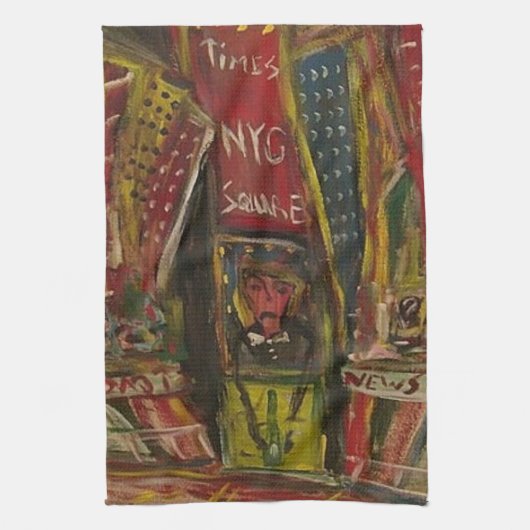 TIMES SQUARE ALIEN GESCHIRRTUCH (Vertikal)