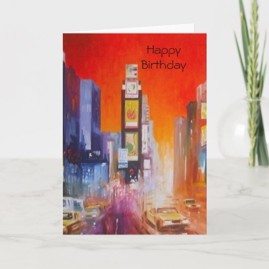 Times Square America Happy Birthday Card Karte (Vorderseite)