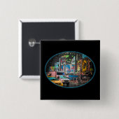 Times Square-Anschlagtafel-Knopf Button (Vorne & Hinten)