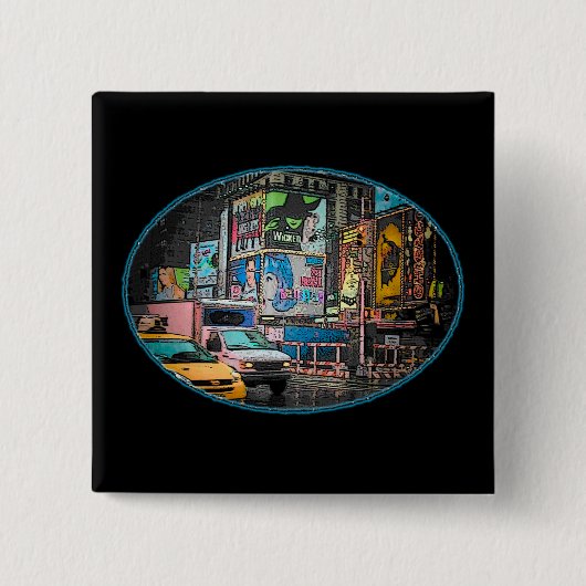 Times Square-Anschlagtafel-Knopf Button (Vorderseite)