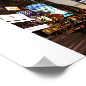Times Square at night Poster (Ecke)