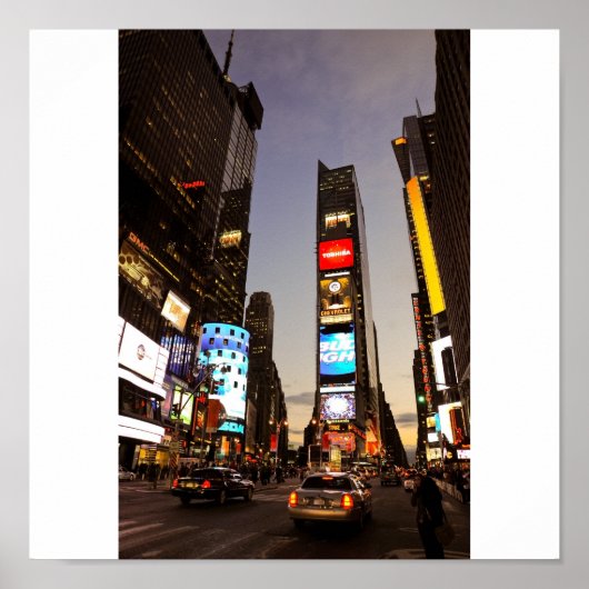 Times Square at night Poster (Vorne)