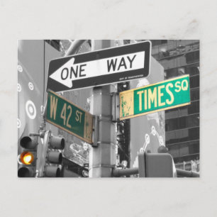 Times Square B&W Postkarte